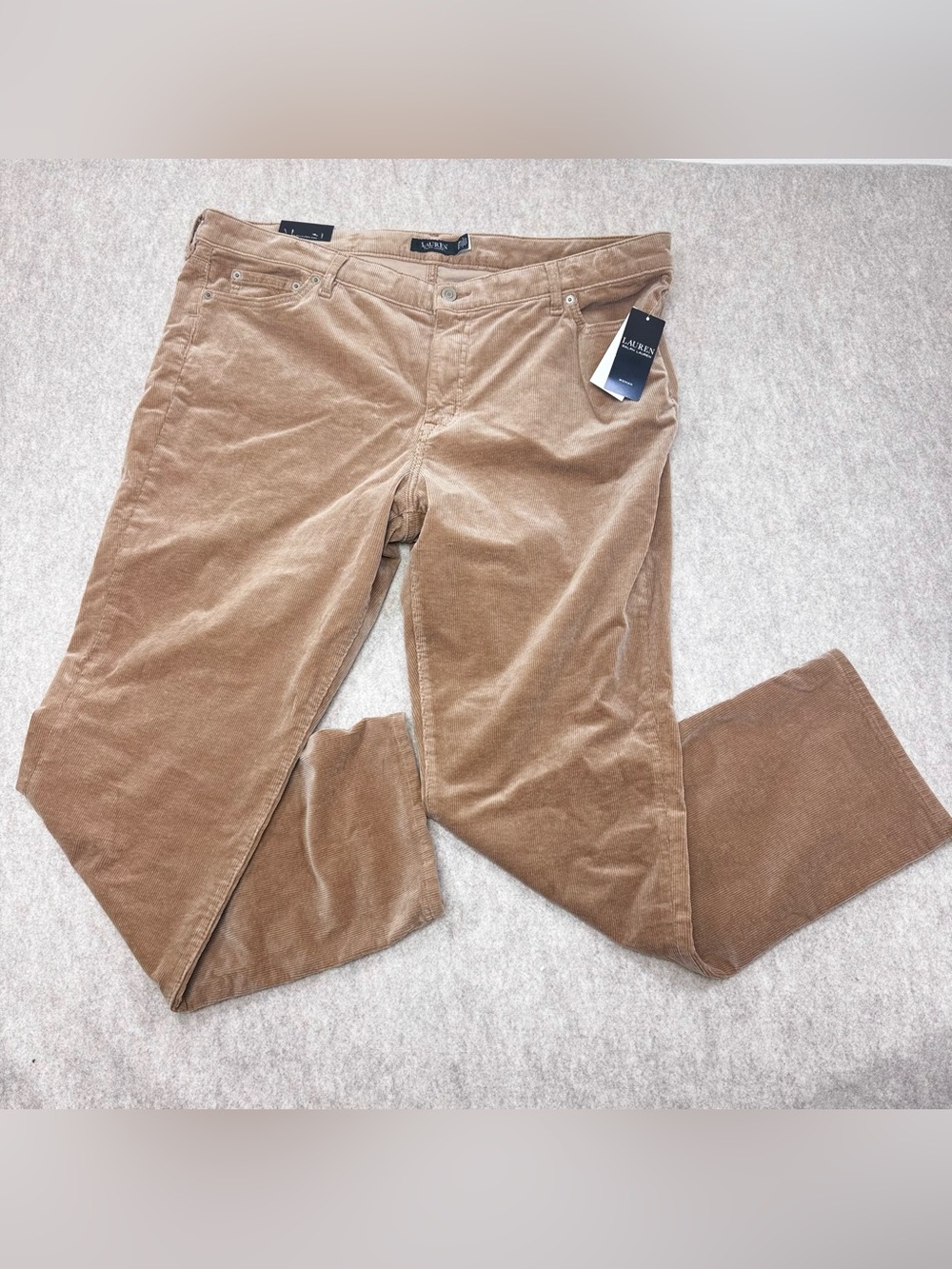 Lauren Ralph Lauren Women's Camel Brown Corduroy Jeans
